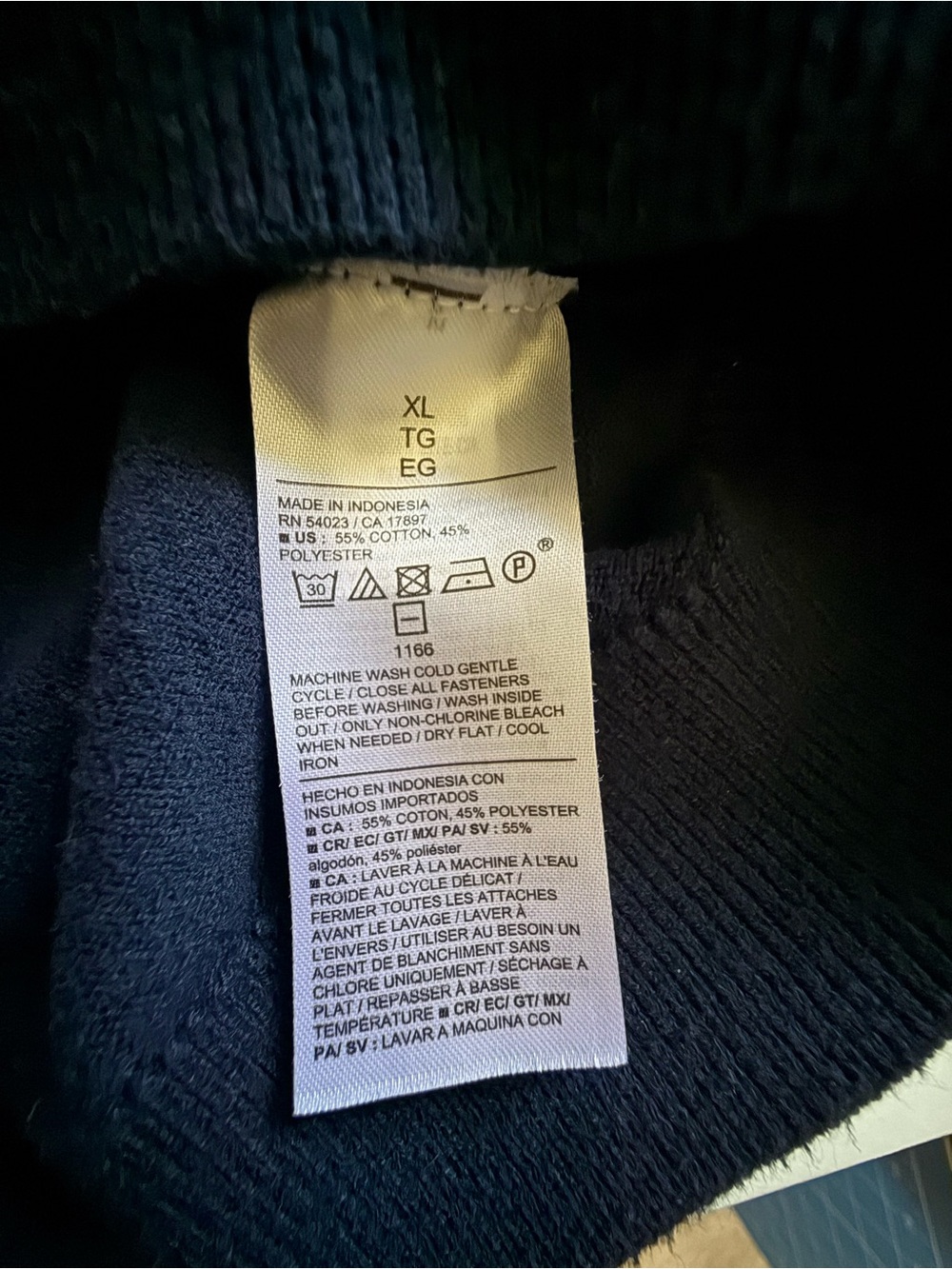 Old Navy Women's Navy Button-Front Crewneck Cardigan - Picture 5 of 6